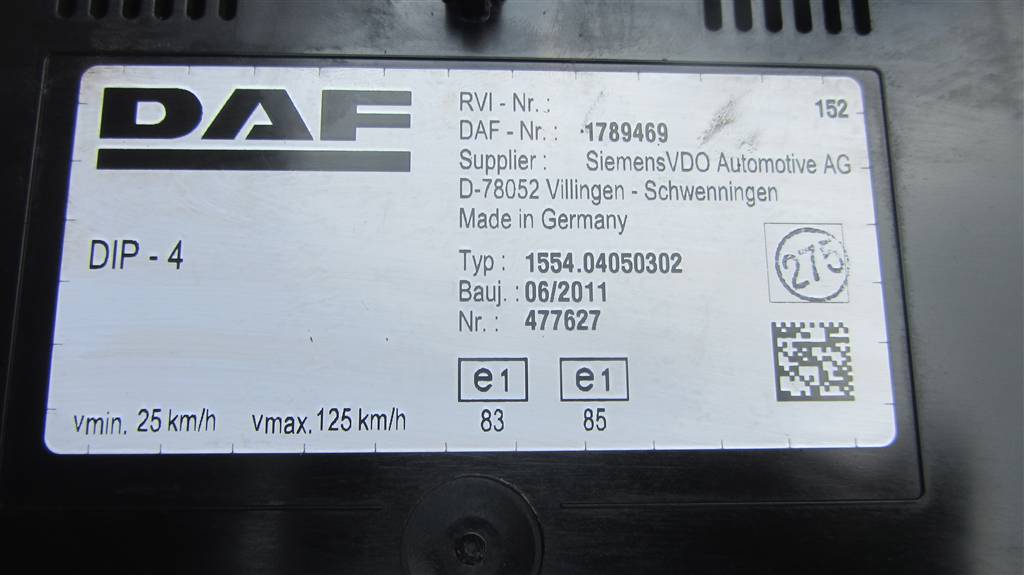 Щиток приборов (приборная панель) для DAF Xf 105  1789469