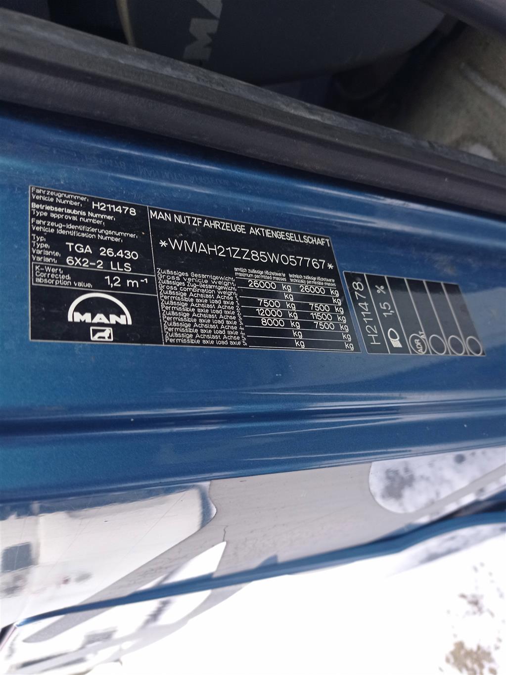 Кабина для MAN Tga 81600007926