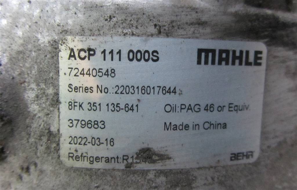 Компрессор кондиционера для MAN TGX 72440548