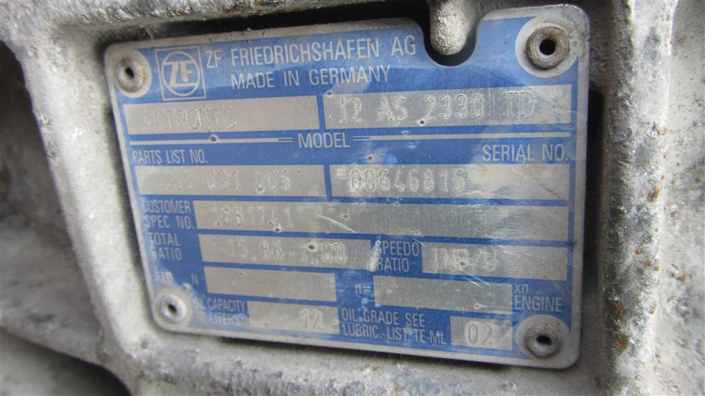 Автоматическая коробка переключения передач для DAF Xf 105  12AS2330TD