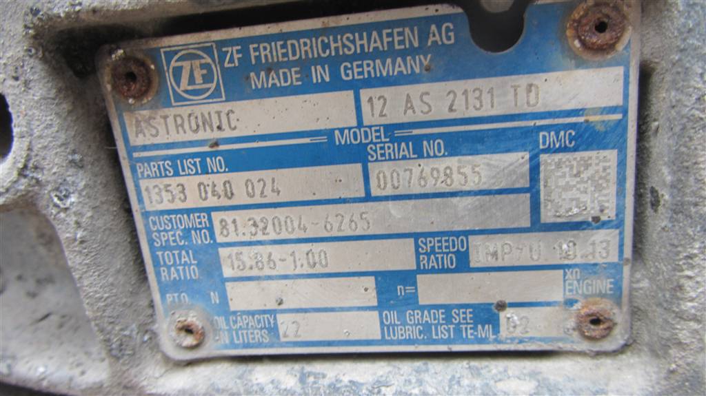 Автоматическая коробка переключения передач для MAN TGX 12AS2131TD