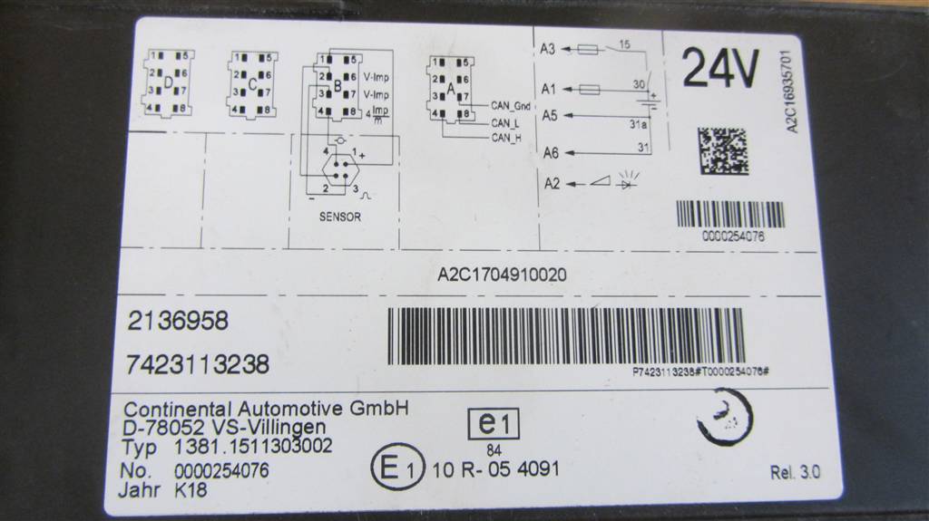 Тахограф для Renault T 2136958